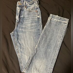 H&M light denim straight jeans